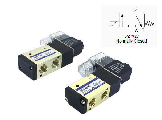 3 Way 2 Position Pneumatic Solenoid Valve for Single Acting Cylinder